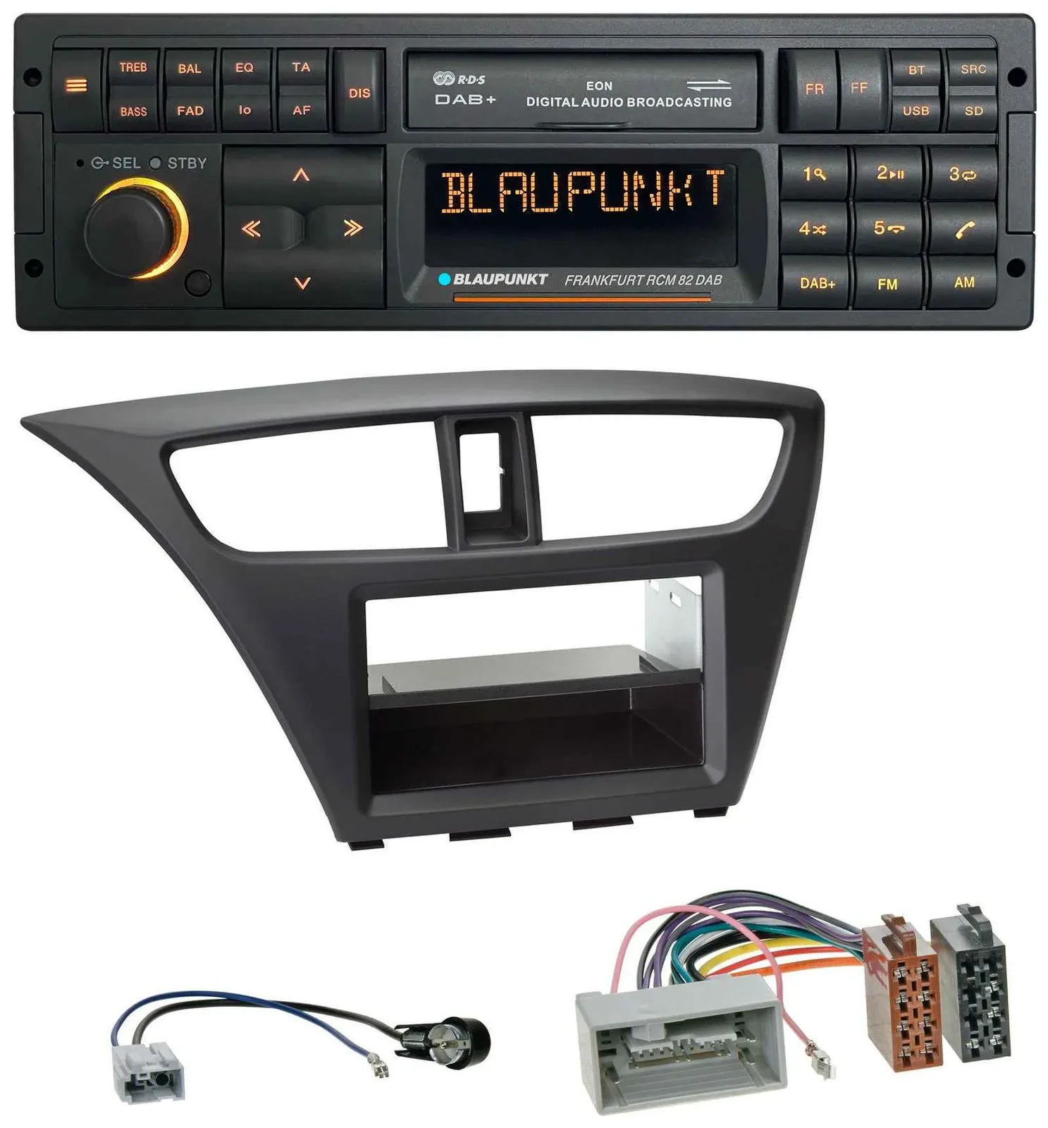 Blaupunkt USB DAB SD MP3 Bluetooth Autoradio für Honda Civic (ab 2012)