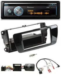 Pioneer Lenkrad DAB USB CD Bluetooth Autoradio für Seat Ibiza Klavierlack schwar