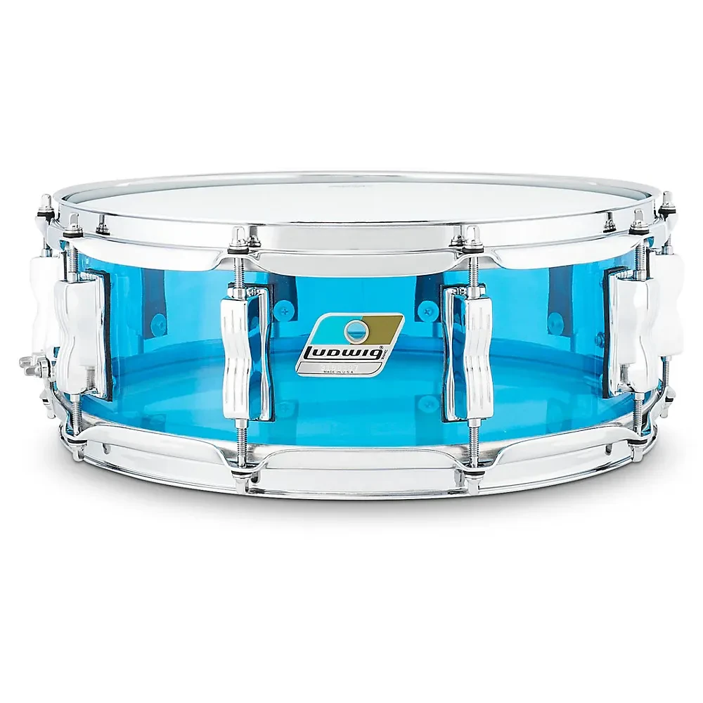 Малый барабан Ludwig Vistalite 14" x 5" синий, акрил