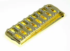 Hipshot 41080G 8-String Hardtail Fixed Electric Guitar Bridge .125" - GOLD