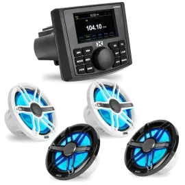 Автомагнитола для лодок NVX VMPS35 + MVSP8 (x2) Bluetooth (набор)