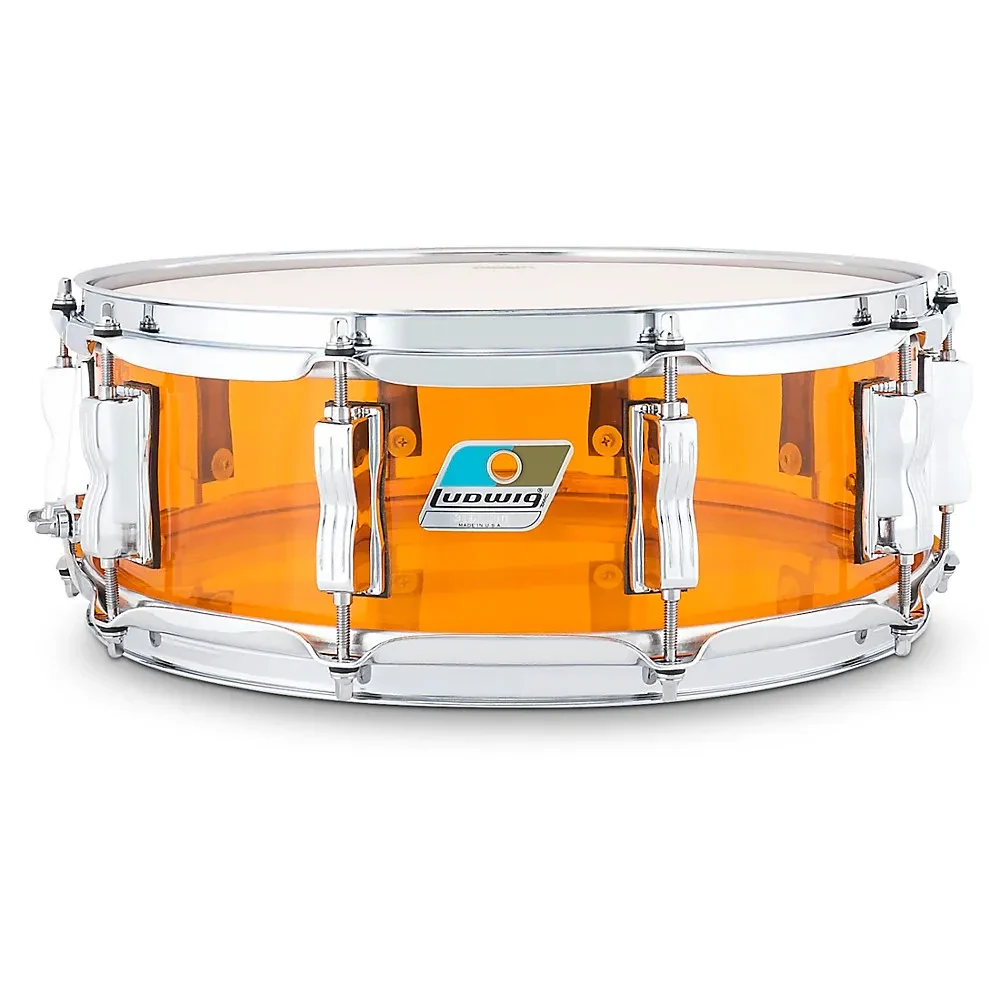 Малый барабан Ludwig Vistalite 14" x 5", акрил, янтарный