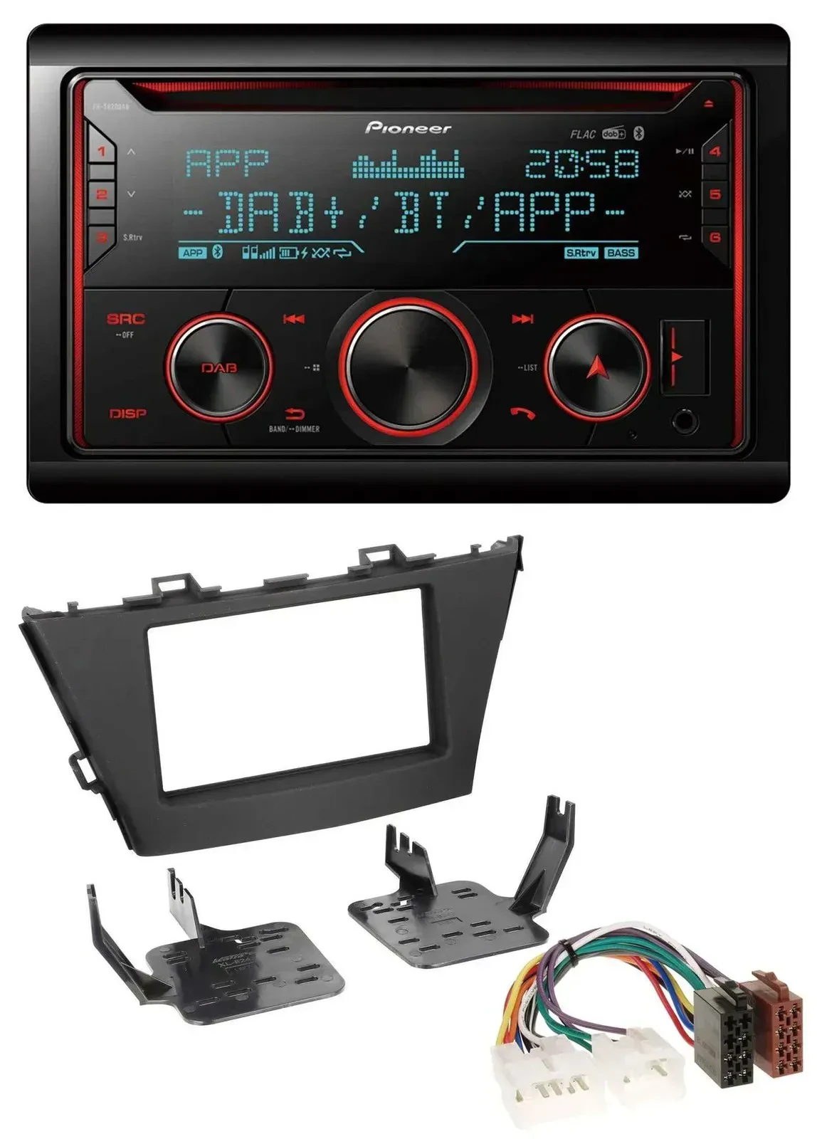 Автомагнитола Pioneer 2DIN DAB MP3 Bluetooth USB CD для Toyota Prius+ (с 2012)