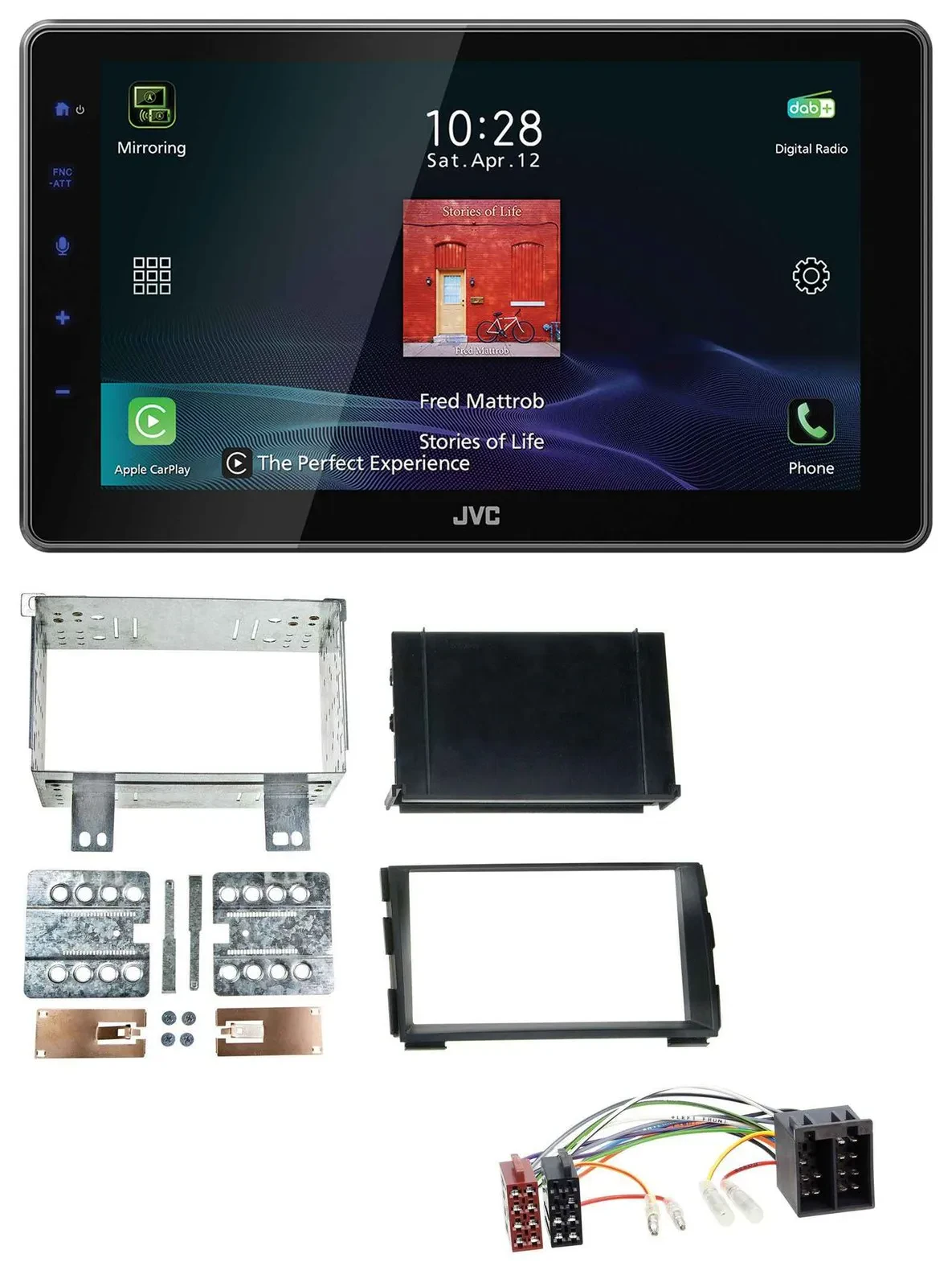 Автомагнитола JVC DAB, MP3, Bluetooth, USB для Kia Ceed 2009–2012 / proCeed 2011–2013