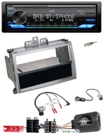 Автомагнитола для Hyundai i20 (2009–2011) JVC Bluetooth DAB USB серебристая