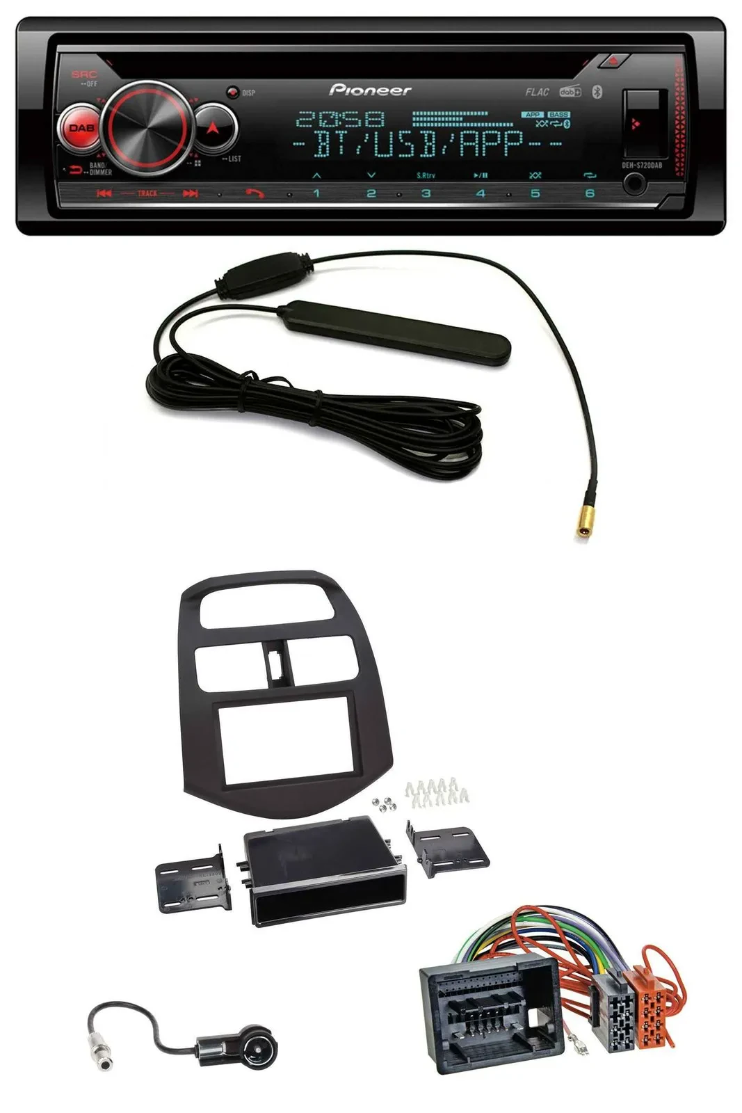 Автомагнитола для Chevrolet Spark (с 2013) Pioneer USB, DAB, MP3, Bluetooth, CD