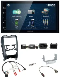 Автомагнитола для Mini Cooper (2006–2014) Kenwood 2DIN, Bluetooth, USB, DAB, совместимая с кнопками на руле