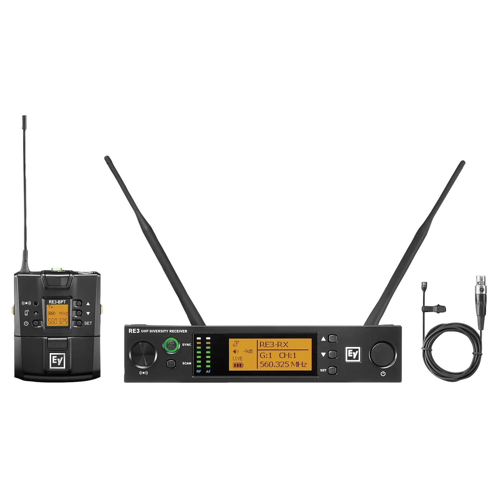 Electro-Voice RE3-BPOL UHF Wireless Bodypack Set with OL3 Lavalier Mic (6M Band)