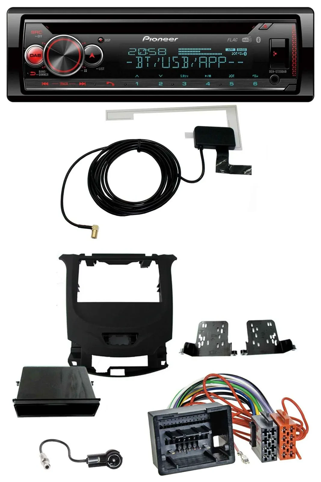 Автомагнитола для Chevrolet Cruze (с 2016) Pioneer DAB, CD, MP3, USB, Bluetooth, цвет черный глянец