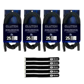 DMX-кабель CLUTCH DMX3P25FT-4PACK Universal Black 7.6 м (4 штуки)