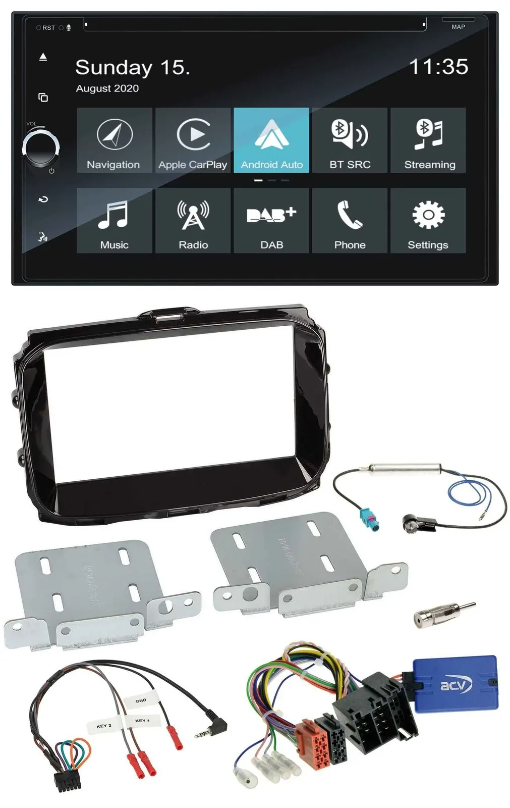 Автомагнитола для Alfa Romeo Giulietta Blaupunkt 2DIN, Bluetooth, USB, DAB, навигация, TMC, поддержка кнопок на руле