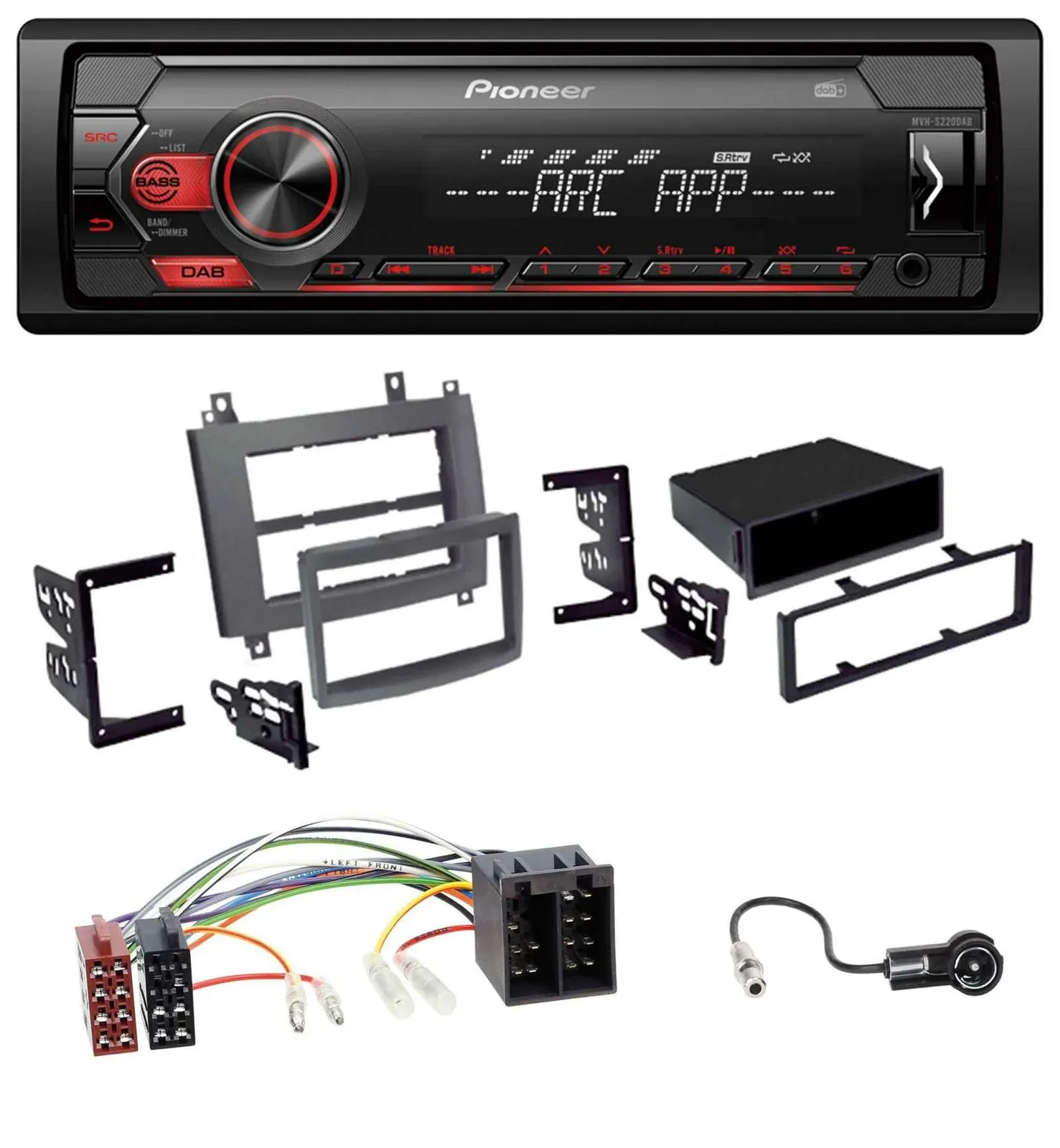 Pioneer DAB 1DIN MP3 AUX USB Autoradio für Cadillac CTS 2003-2006 SRX 2004-2005
