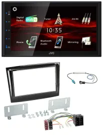 JVC USB Bluetooth MP3 DAB 2DIN Autoradio für Fiat Doblo ab 15 piano schwarz