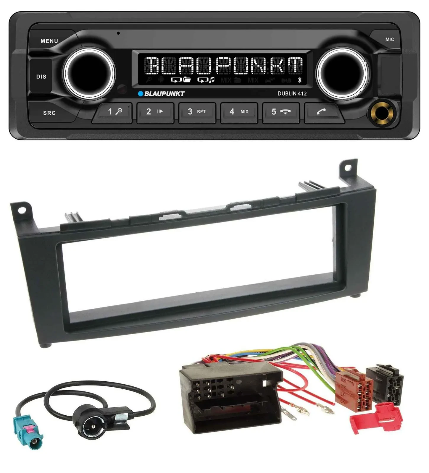 Blaupunkt MP3 Bluetooth USB AUX Autoradio für Mercedes C-Klasse W204 ab 2007