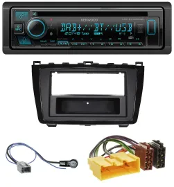 Kenwood Bluetooth DAB CD MP3 USB Autoradio für Mazda 6 (08-12) - glänzend