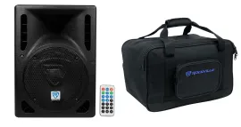 Rockville RPG8BT 8" Bluetooth Powered 400w DJ PA Speaker+Weather proof Carry Bag