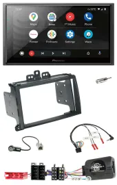 Pioneer USB 2DIN DAB Lenkrad Bluetooth Autoradio für Hyundai i20 09-12 schwarz