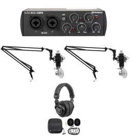 Presonus Audiobox ASMR Recording Streaming Kit Interface+(2) Mics+Headphones