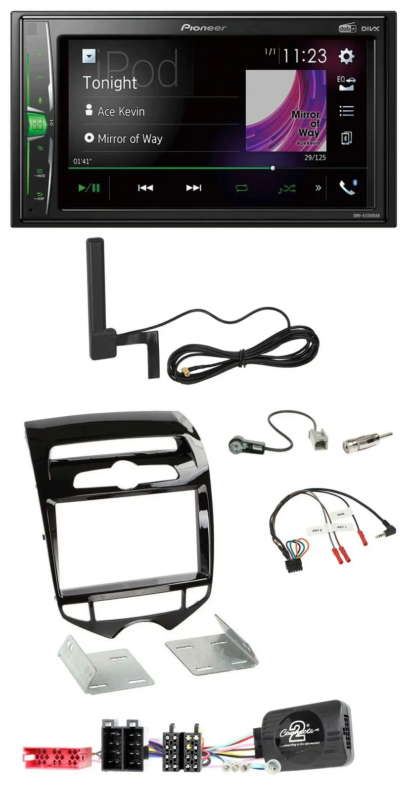 Pioneer MP3 DAB Lenkrad 2DIN Bluetooth Autoradio für Hyundai ix20 ab 10 autom. K