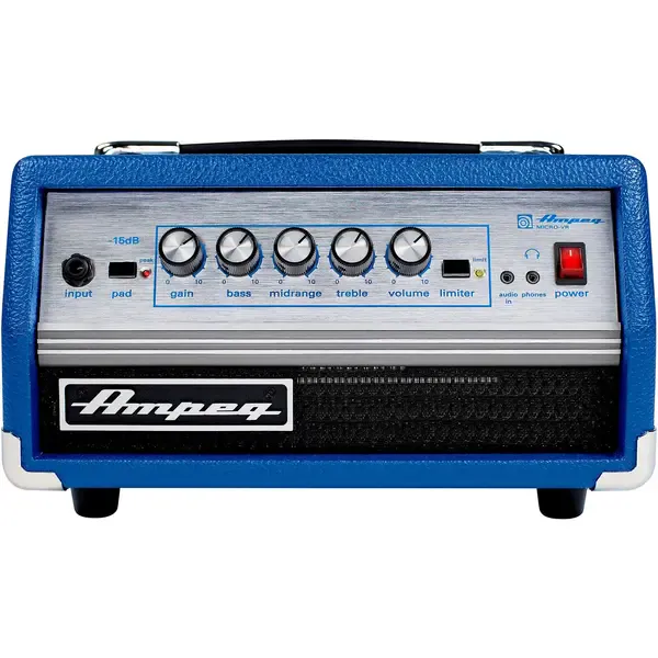Усилитель для бас-гитары Ampeg MICRO-VR 200-Watt Bass Amp Head, Limited Edition Blue
