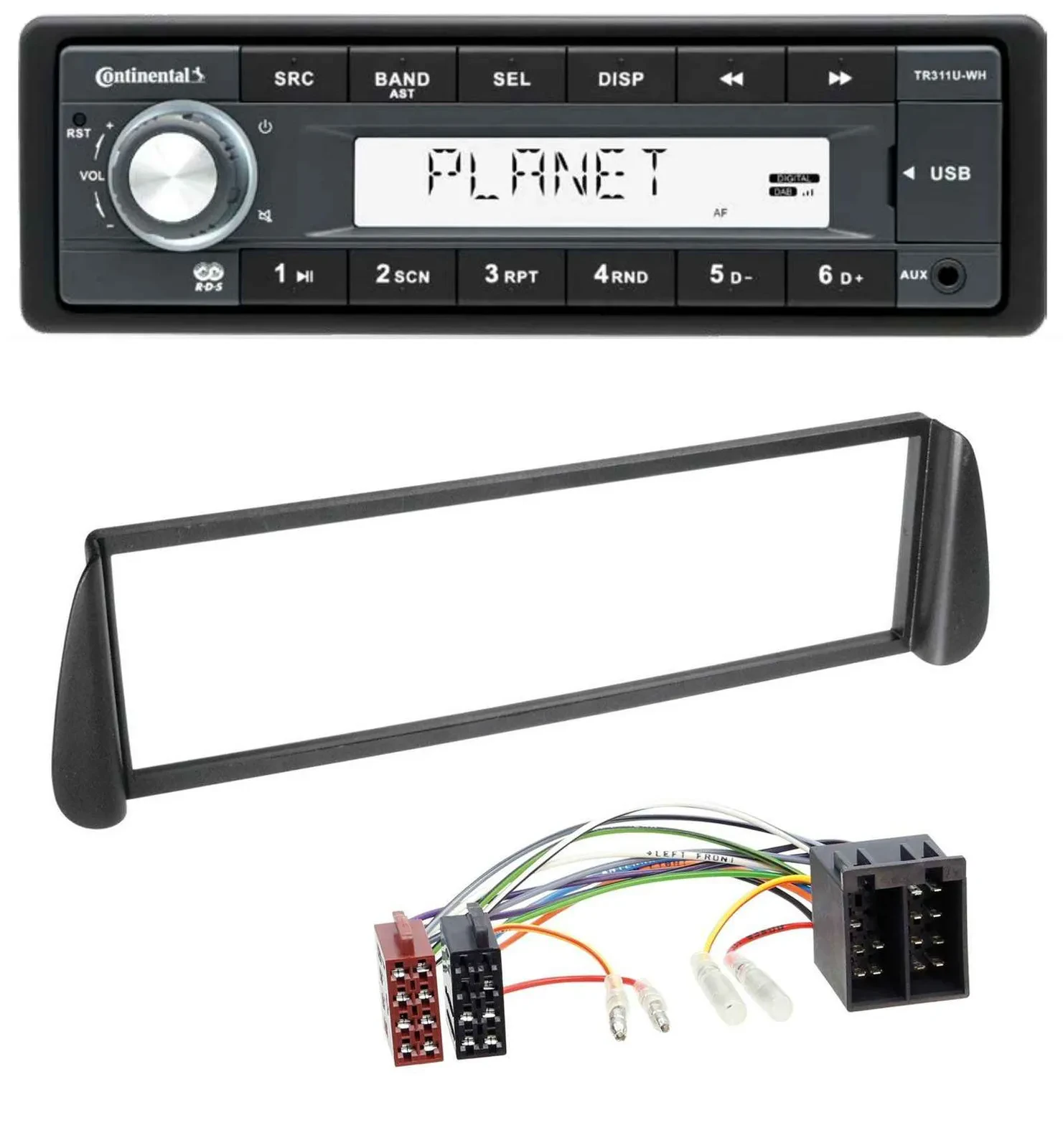 Continental USB MP3 AUX 1DIN Autoradio für Citroen Xsara Picasso (ab 2000)