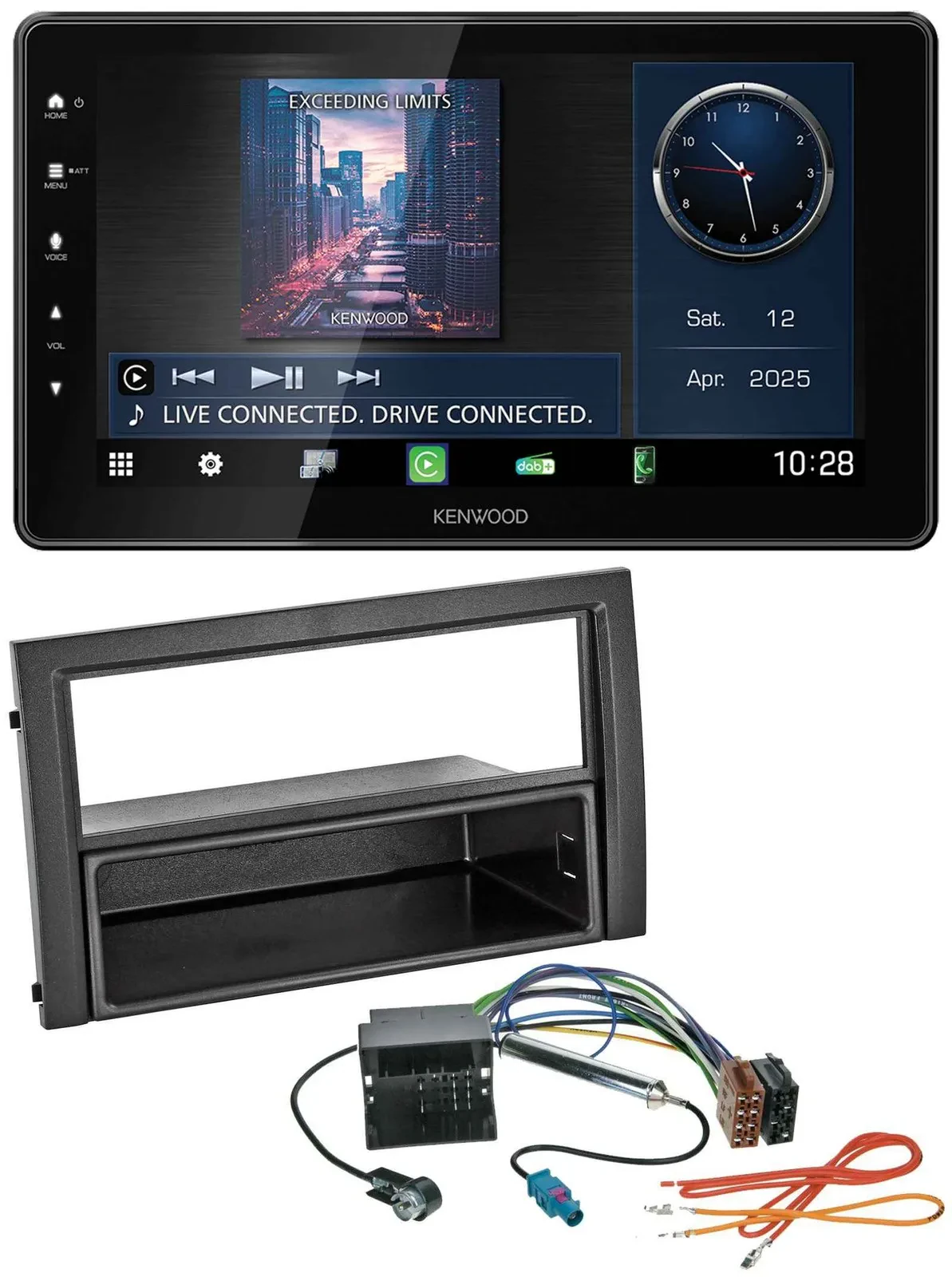 Автомагнитола Kenwood Bluetooth, USB, DAB для Skoda Fabia 6Y (2004–2007)