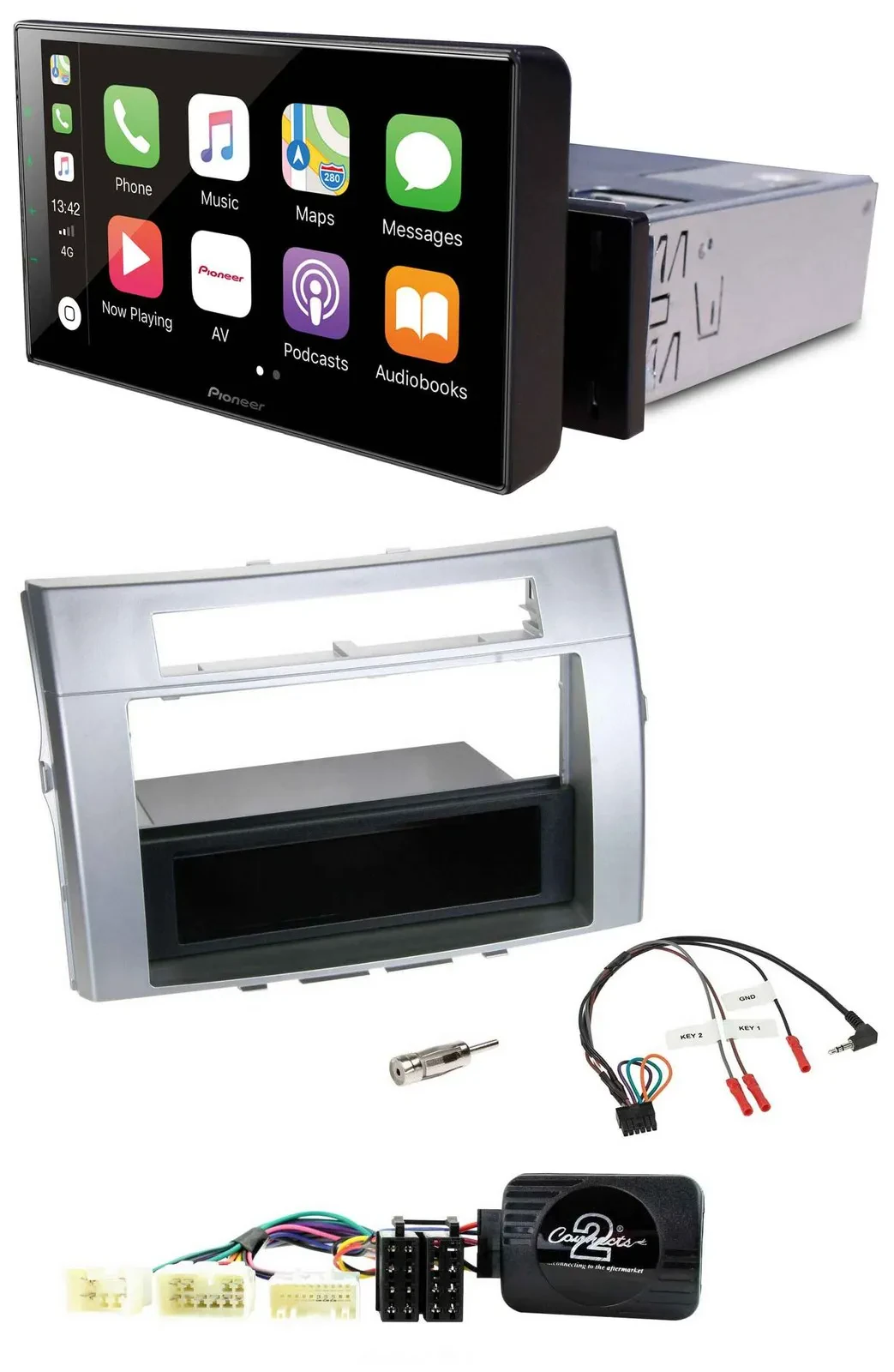 Pioneer Bluetooth Lenkrad DAB USB Autoradio für Toyota Corolla Verso 2004-2007 s