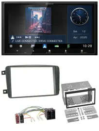 Kenwood Bluetooth 2DIN USB DAB MP3 Autoradio für Mercedes C-Klasse Vito CLK Vian