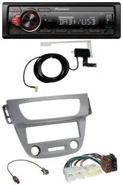 Pioneer 1DIN MP3 DAB USB AUX Autoradio für Renault Megane 3 (12-14) - grau