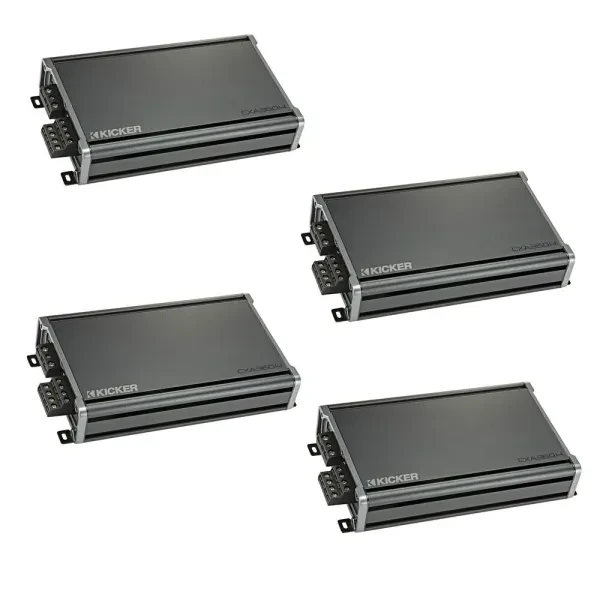 Kicker CXA360.4 (46CXA3604) CX Series 4-Channel A/B Car Amplifier, 2-Pack