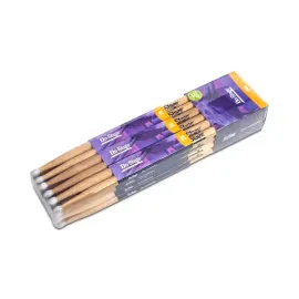 On-Stage HN2B Hickory Drum Sticks with Nylon Tip, Size 2B, 12 Pair #11114