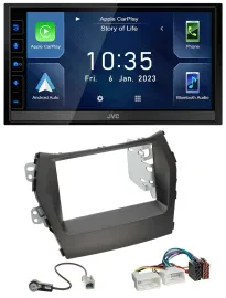 JVC DAB Bluetooth MP3 USB 2DIN Autoradio für Hyundai Santa Fe ab 12 ohne Navi