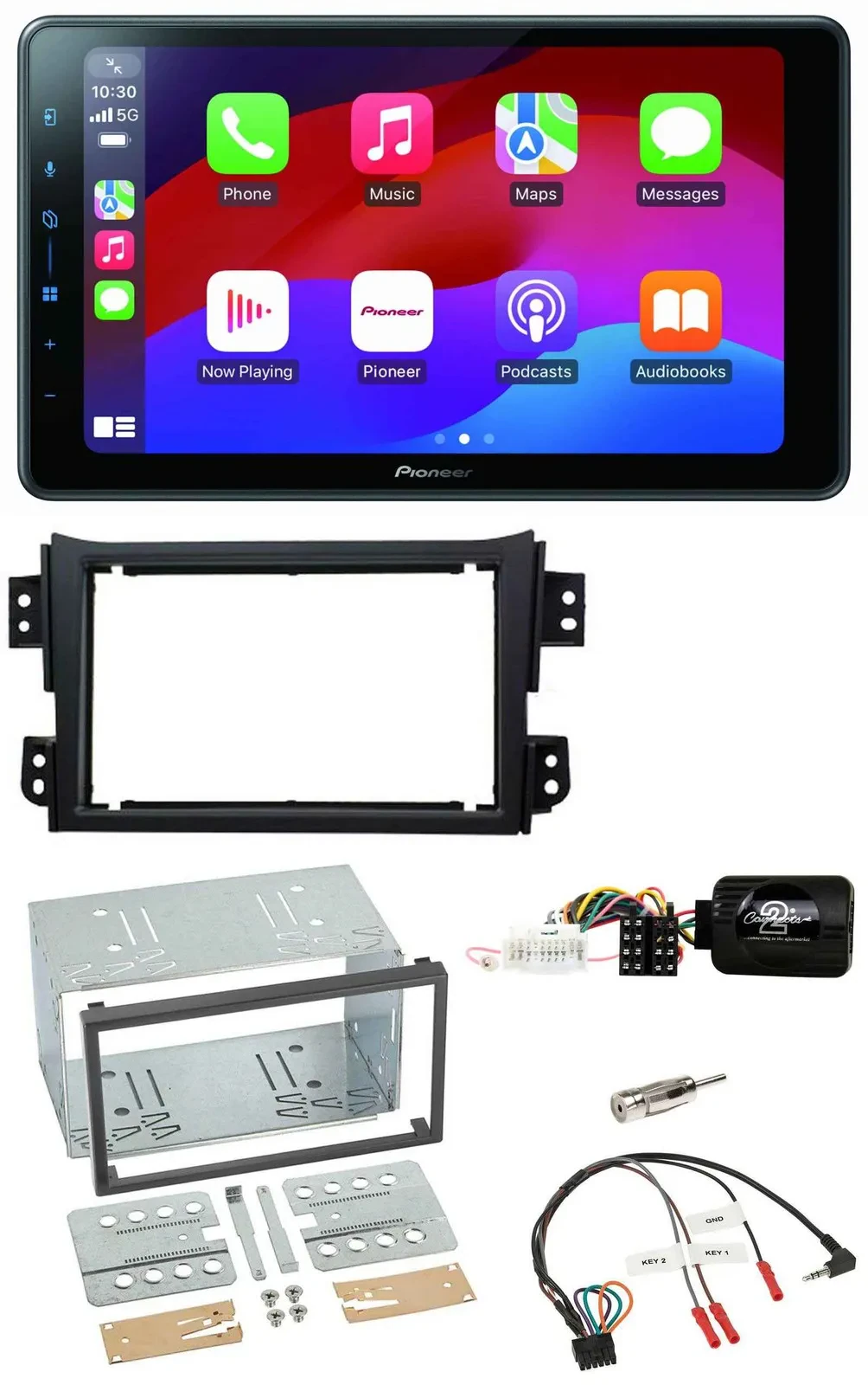 Pioneer Bluetooth 2DIN USB Lenkrad DAB Autoradio für Opel Agila B Suzuki Splash