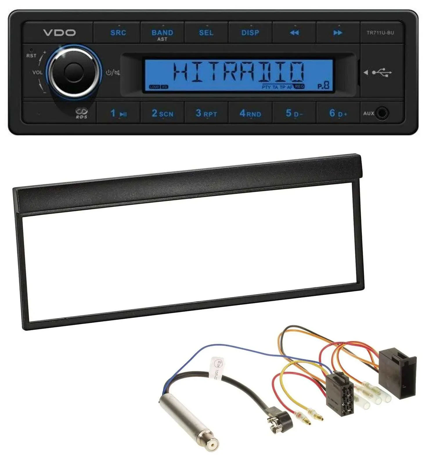 VDO AUX 1DIN MP3 USB Autoradio für Skoda Fabia (bis 2003)