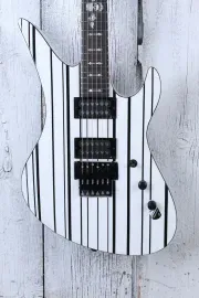 Schecter Synyster Standard Electric Guitar Gloss White with Black Pinstripes