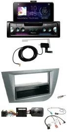 Автомагнитола для Seat Leon (2005–2010) Pioneer DAB, Bluetooth, USB, тёмно-серая