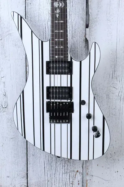 Schecter Synyster Standard Electric Guitar Gloss White with Black Pinstripes