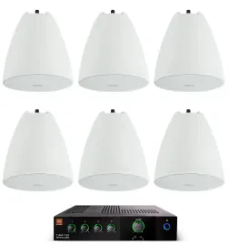 Потолочная акустика JBL PEN-65T White с усилителем (6 штук)