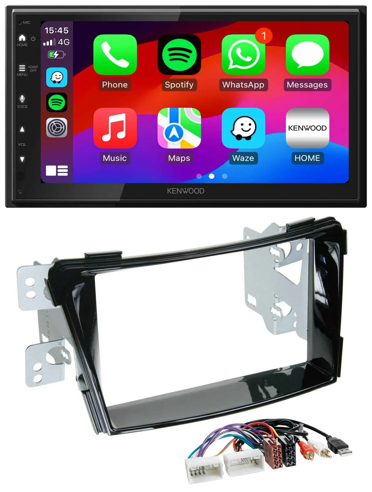 Kenwood MP3 USB DAB 2DIN Bluetooth Autoradio für Hyundai i40 ab 11 VF Klavierlac