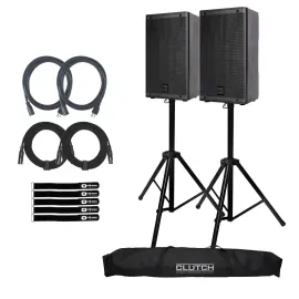RCF ART 810-A 10" Portable 2-Way Active Powered DJ PA Speaker w Stands
