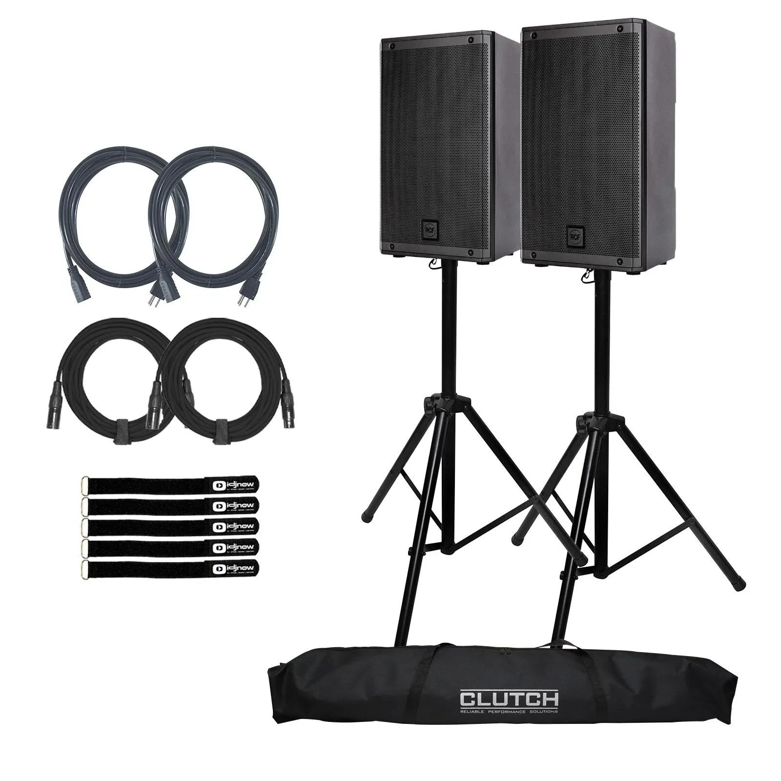 RCF ART 810-A 10" Portable 2-Way Active Powered DJ PA Speaker w Stands