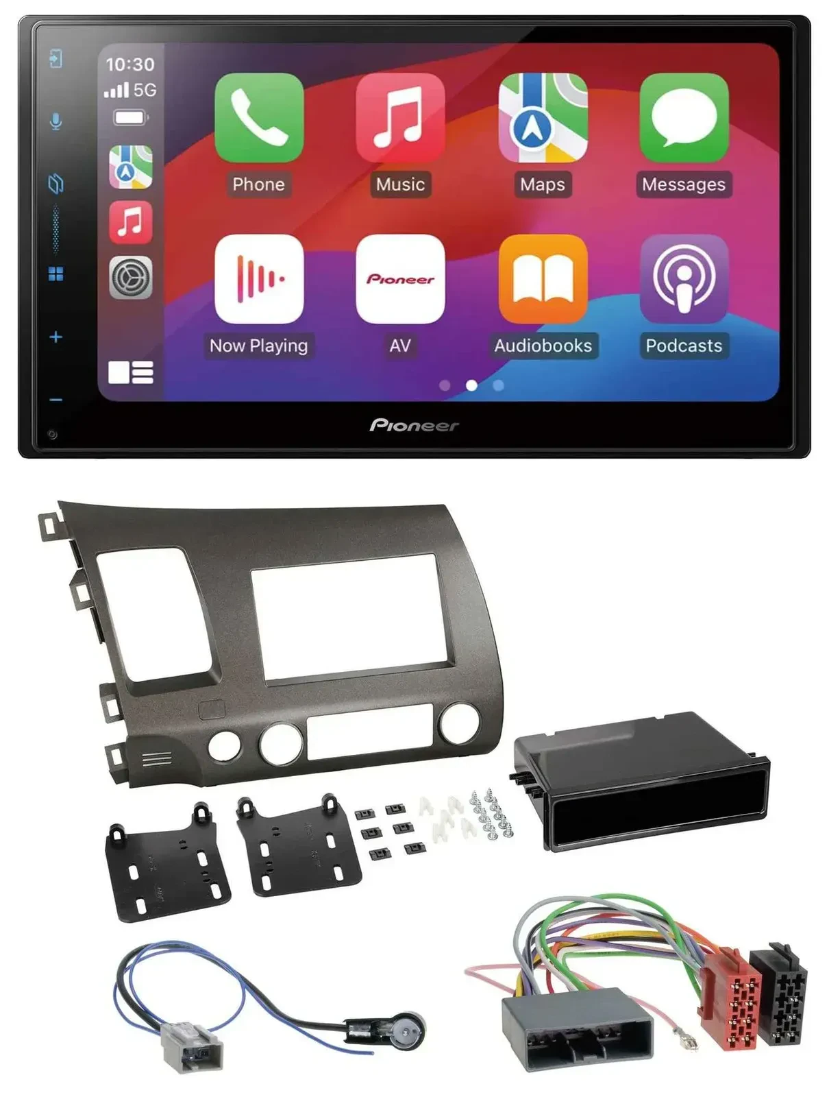 Автомагнитола Pioneer 2DIN, DAB, USB, MP3, Bluetooth для Honda Civic Hybrid FD3 (2006–2010)