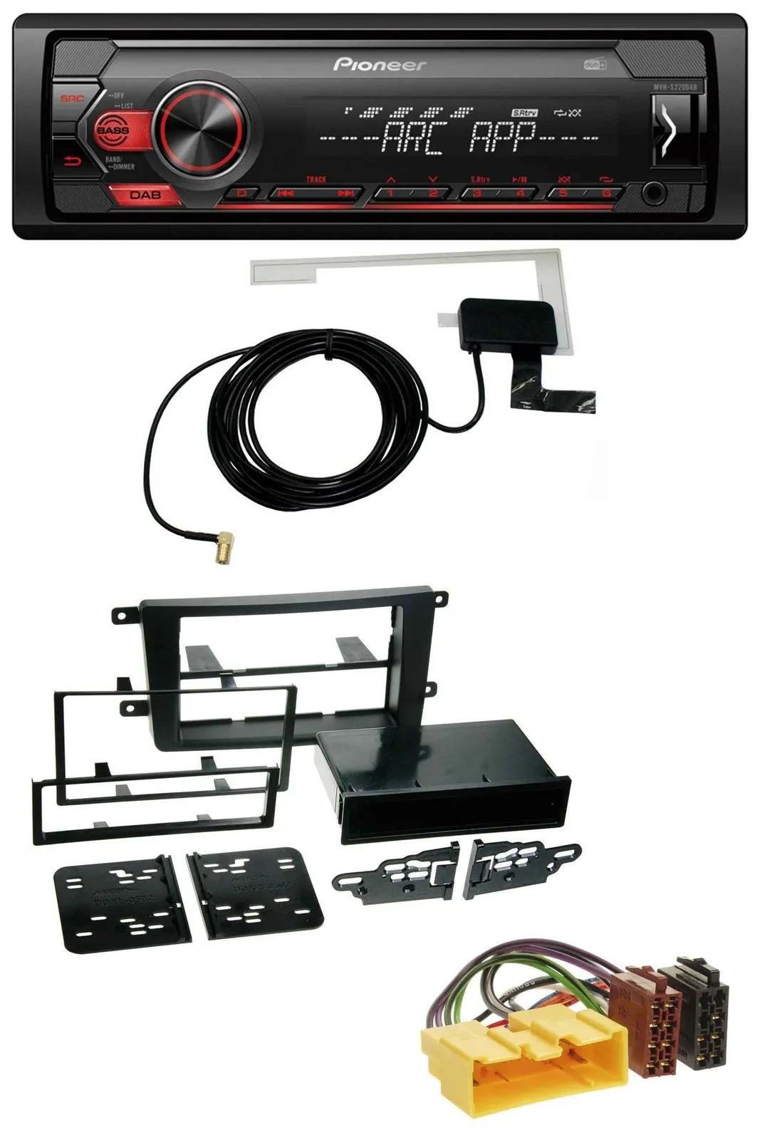 Pioneer 1DIN USB DAB MP3 AUX Autoradio für Mazda CX-9 (2007-2016)