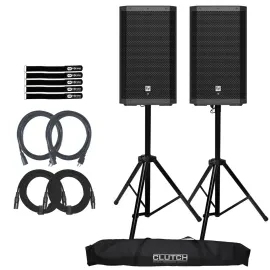 Electro-Voice ZLX-12P-G2-US 12" Powered Speaker 2-Pack with Stands