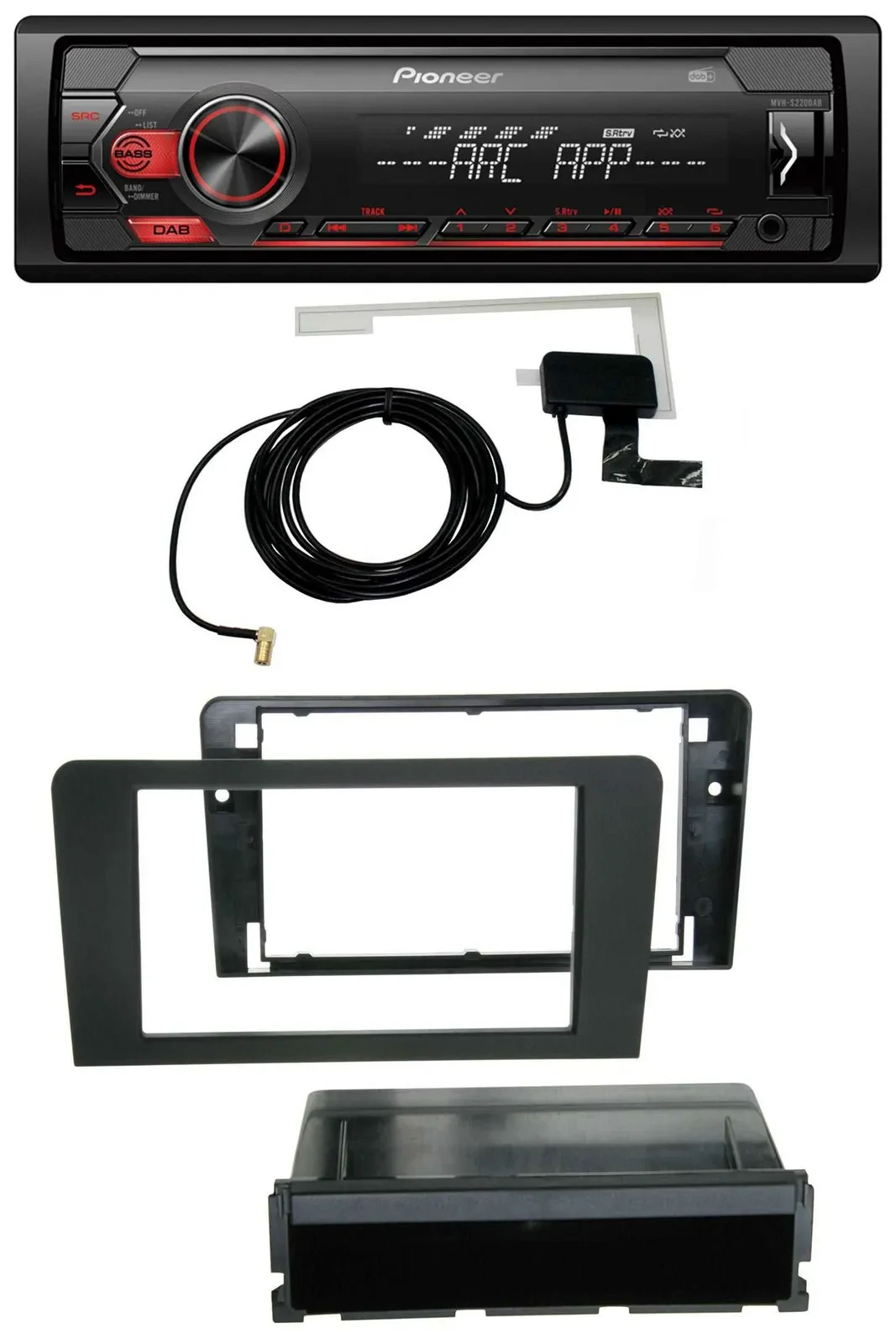 Pioneer 1DIN USB DAB MP3 Lenkrad Autoradio für Audi A3 8P 03-12 Bose Aktivsystem