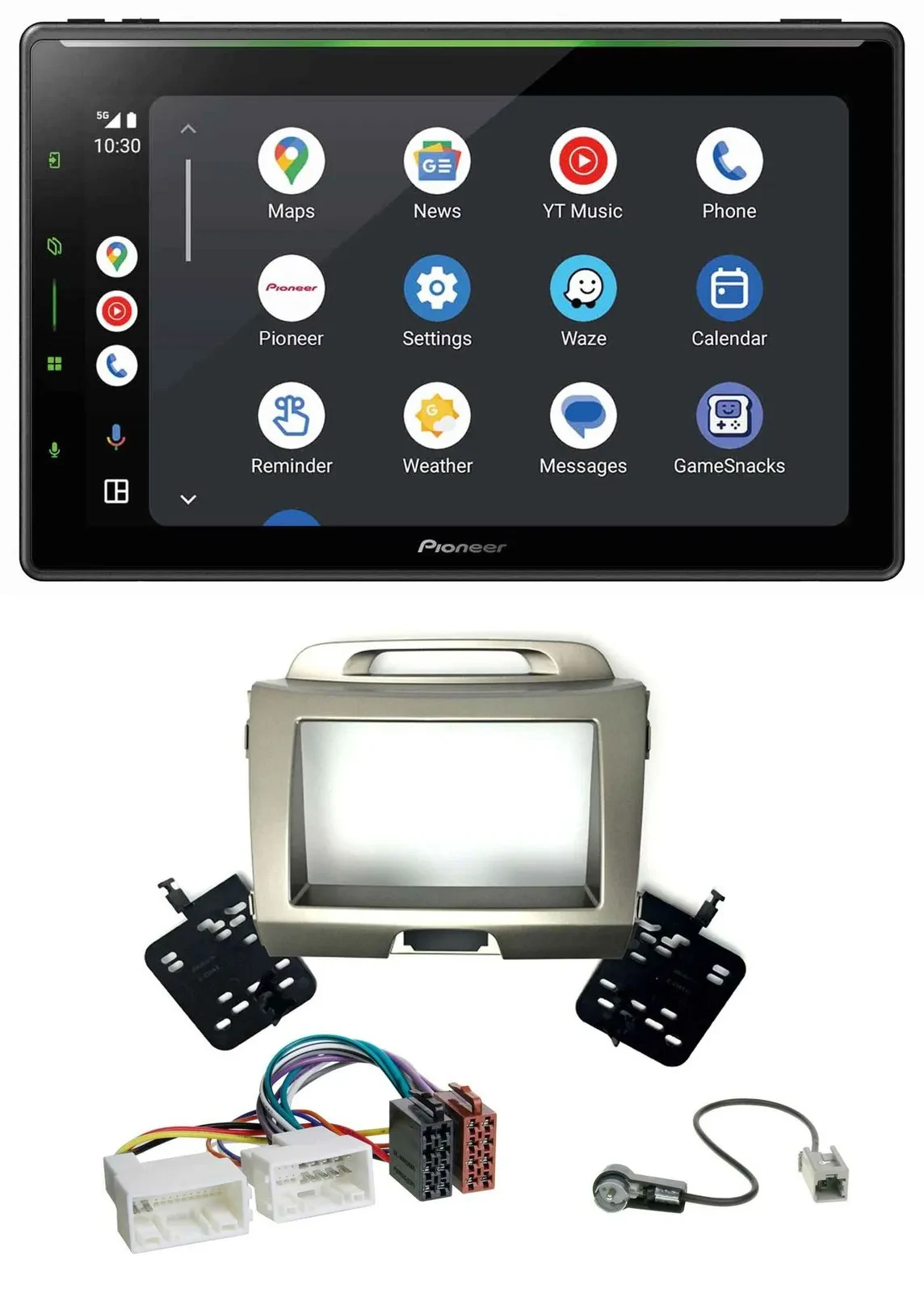 Pioneer 2DIN MP3 USB Bluetooth DAB Autoradio für Kia Sportage 3 SL 10-15 silber