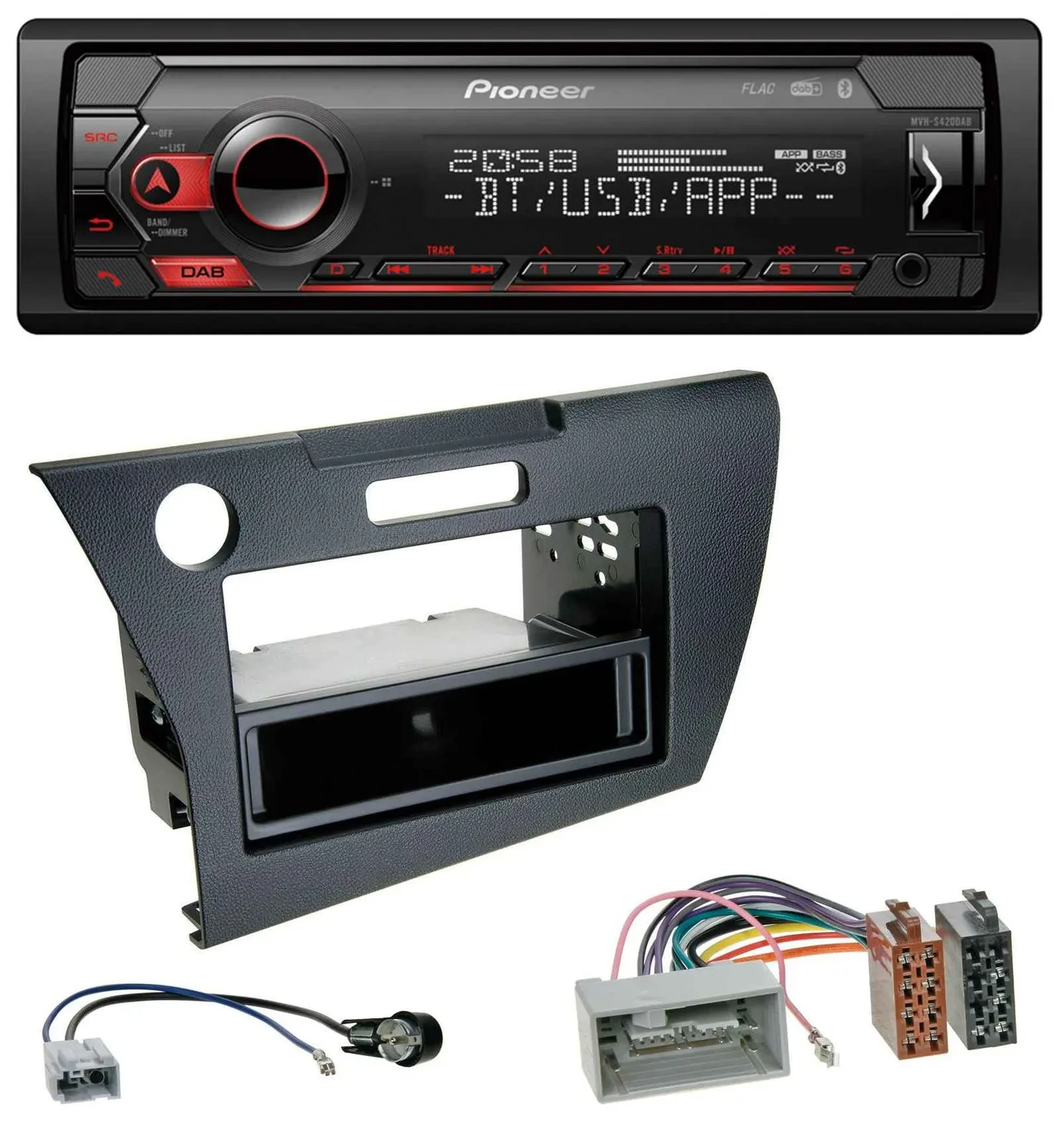 Pioneer MP3 USB DAB Bluetooth Autoradio für Honda CR-Z (ZF1, ab 2010)