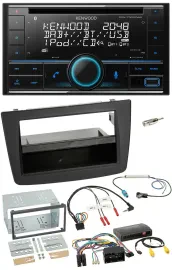 Kenwood CD 2DIN DAB USB Lenkrad Bluetooth Autoradio für Alfa Romeo Mito 14-18 In