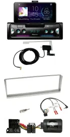 Автомагнитола для Alfa Romeo 156 (2002–2003) Pioneer DAB, Bluetooth, USB, серебристая, поддержка управления на руле