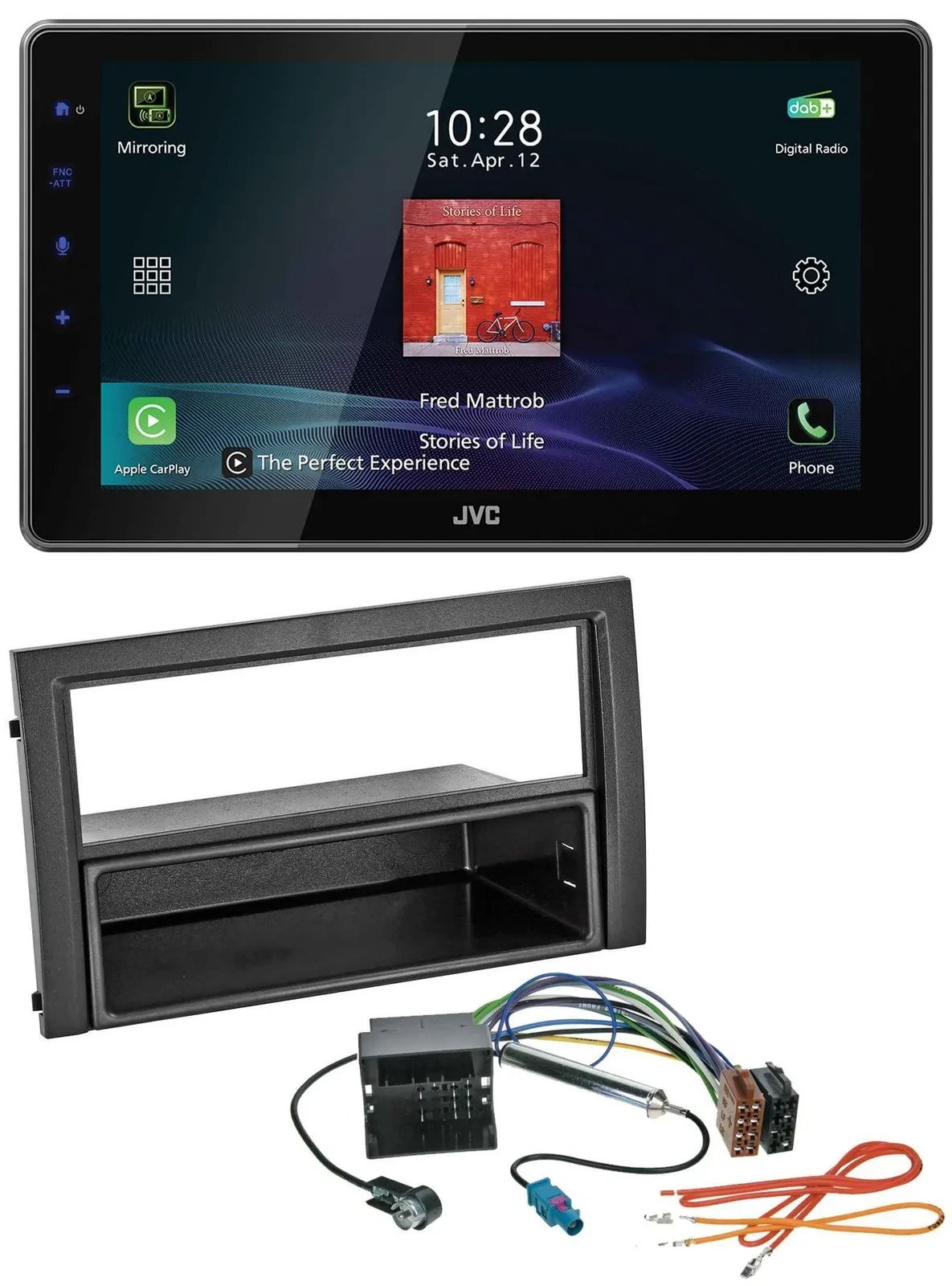 JVC DAB MP3 Bluetooth USB Autoradio für Skoda Fabia 6Y Facelift 2004-2007 Quadlo